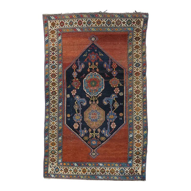 Antique Hamedan Rug 4'1'' x 5'7'' For Sale