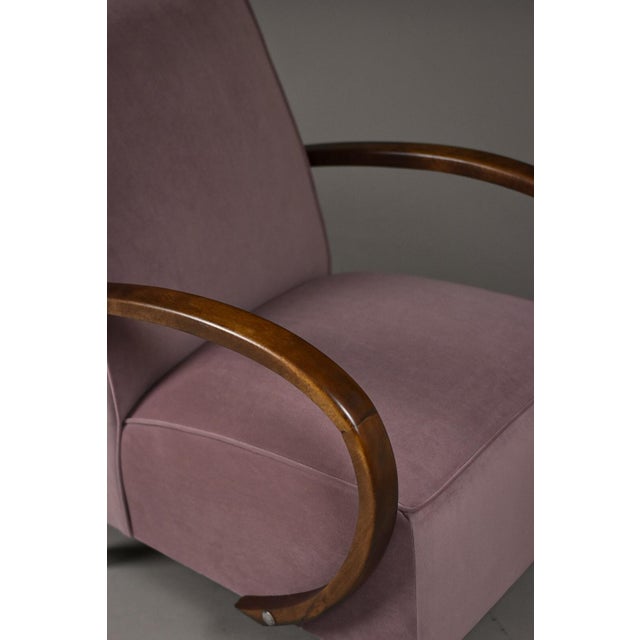 Wood Art Deco Lounge Chair, Poland, 1930s For Sale - Image 7 of 11