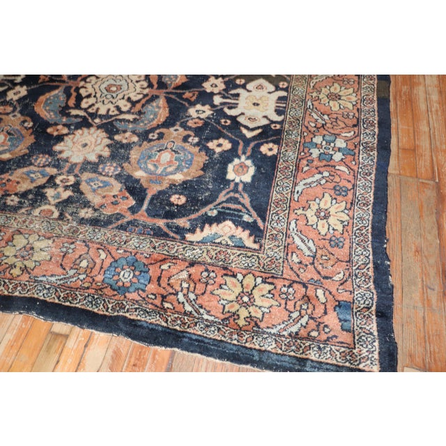 Textile Antique Zabihi Collection Masculine Persian Sultanabad Rug For Sale - Image 7 of 12