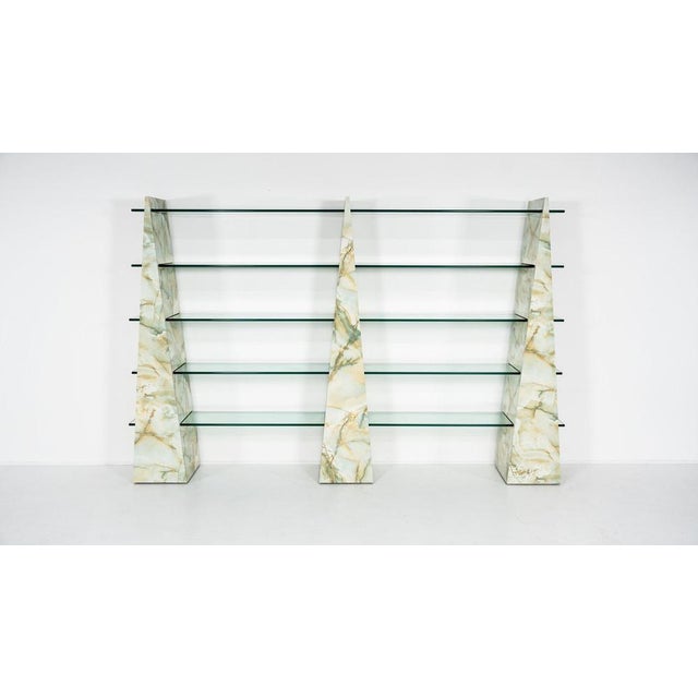 Mid-Century Modern Shelve, Stone and Glass, 1970s