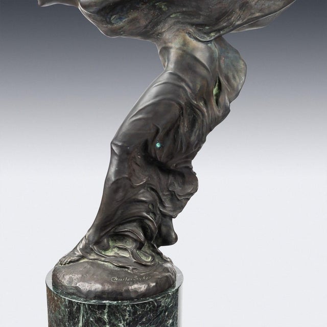 Metal Charles Sykes, Rolls Royce Spirit of Ecstasy No.13, 1890s-1910s, Bronze For Sale - Image 7 of 18