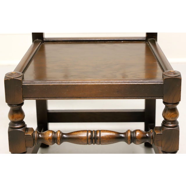 Brown Grand Rapids Bookcase and Chair Co Antique Early 20th Century Oak Gothic Revival Dining Side Chairs - Pair A For Sale - Image 8 of 11