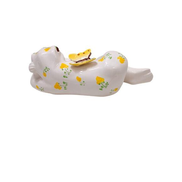 Art Deco Anthropomorphic Ceramic Relaxing Frog Large 11" Designer Collectible Vintage Rare For Sale - Image 3 of 11