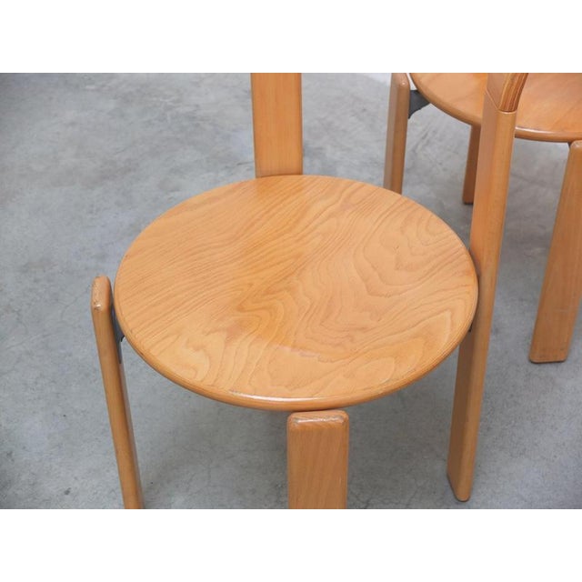 Brown Rey Chairs by Bruno Rey for Dietiker, Switzerland, 1971, Set of 6 For Sale - Image 8 of 17