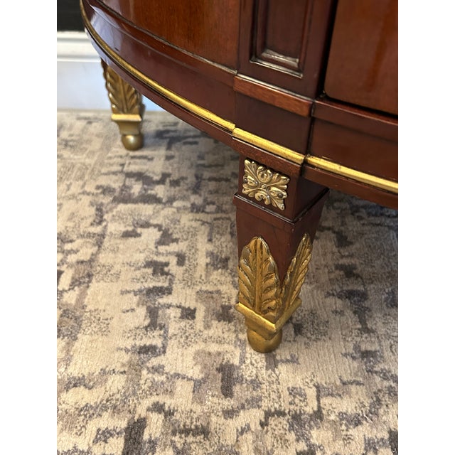 Traditional Mahogany Demilune Cabinet by Kindel For Sale - Image 3 of 14