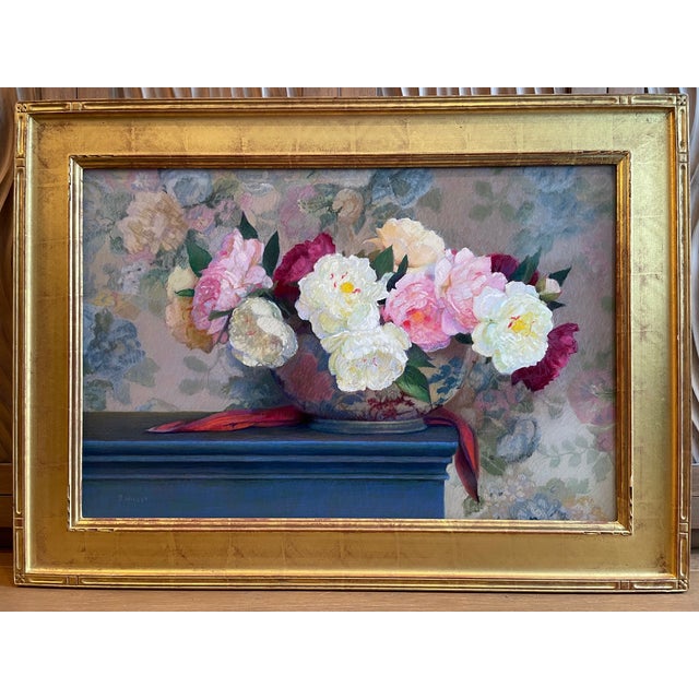 Original oil painting by Barbara Willis. 37" W x 27" H