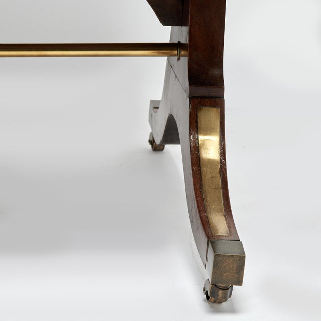 Impressive Large Antique English Regency Style Campaign Desk For Sale - Image 11 of 12