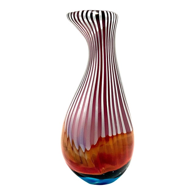 1950s AVeM Murano Hand-Blown Vase | Attributed to Anzolo Fuga | Astrale Series Italian Art Glass For Sale