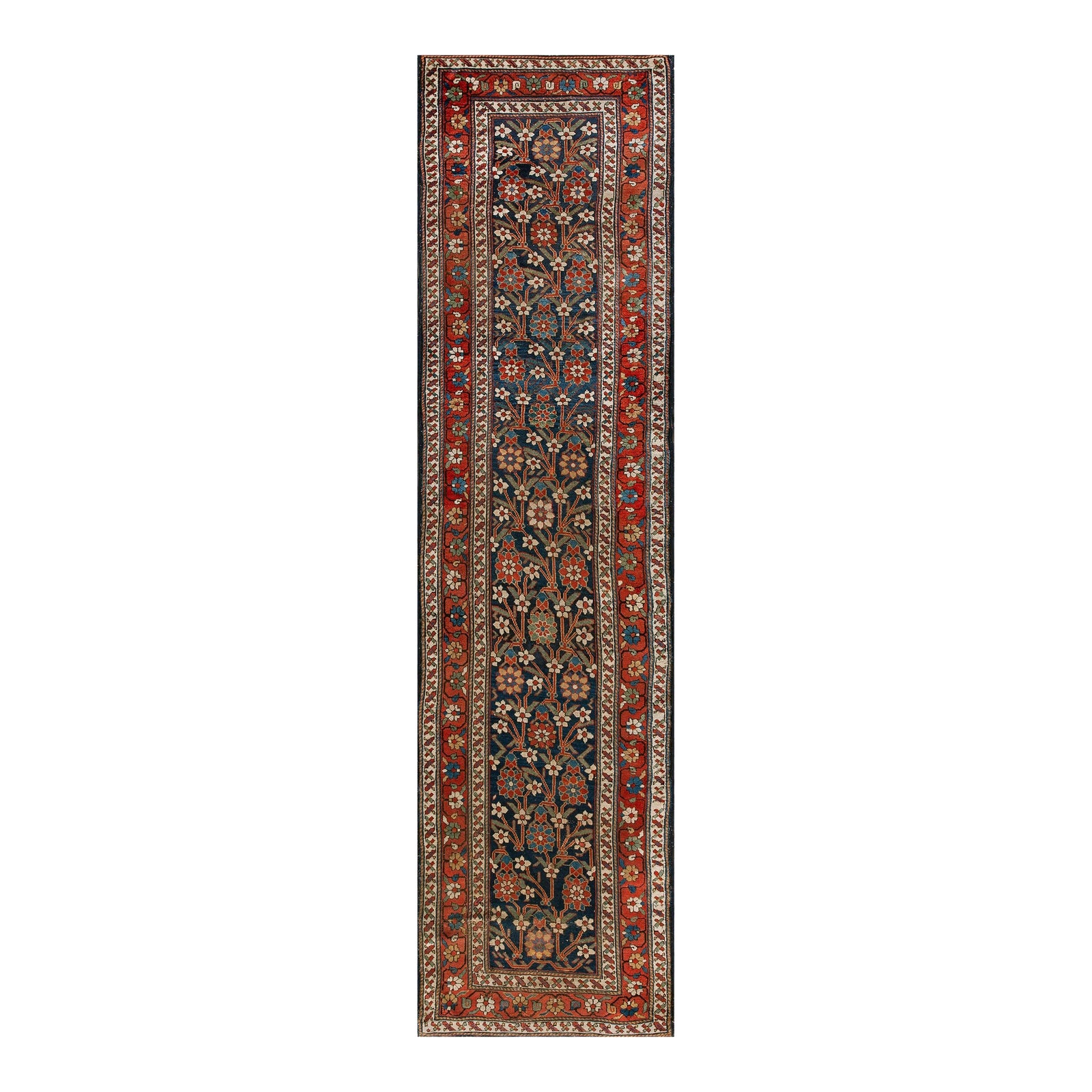 Special Navy Blue and Red Border Color With Unique Floral Design ...