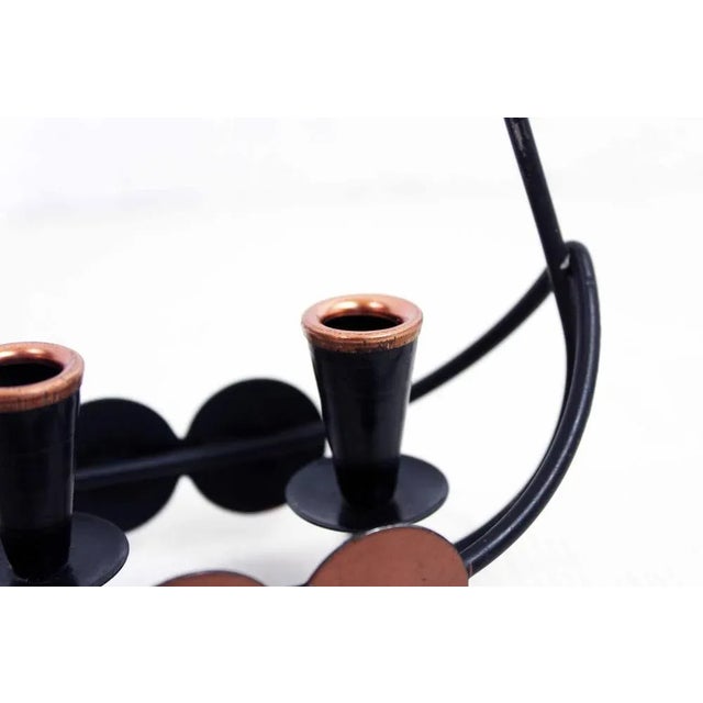 1960s Drakkar Candleholder by Gunnar Ander for Ystad Metal, Sweden For Sale - Image 5 of 11