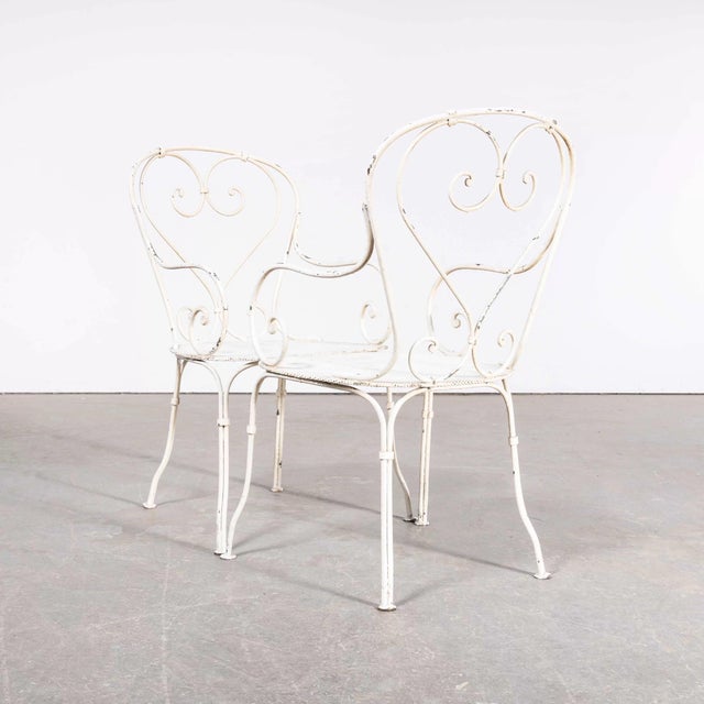 French Garden Chairs with Perforated Seats, 1960s, Set of 2 For Sale - Image 7 of 11