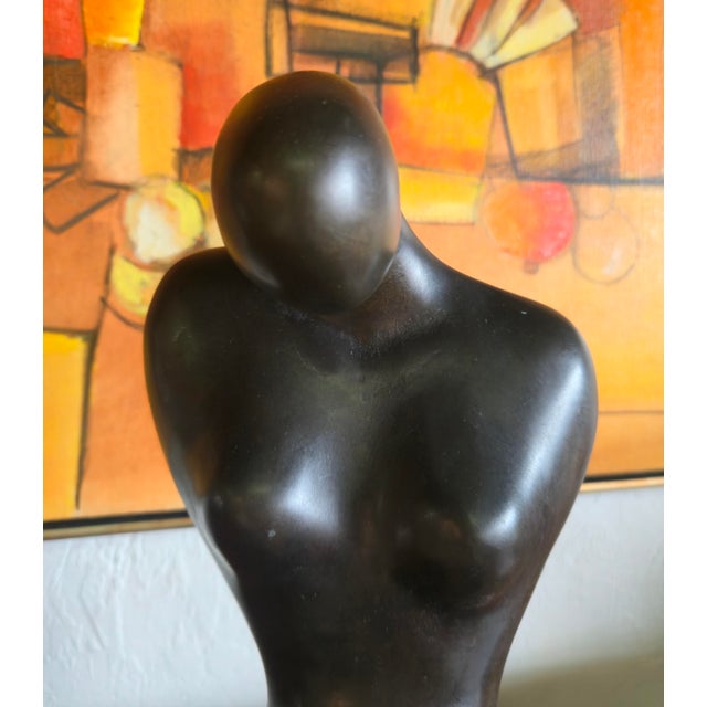 1980s Bronze Female by Leon Bronstein-Signed For Sale - Image 5 of 7