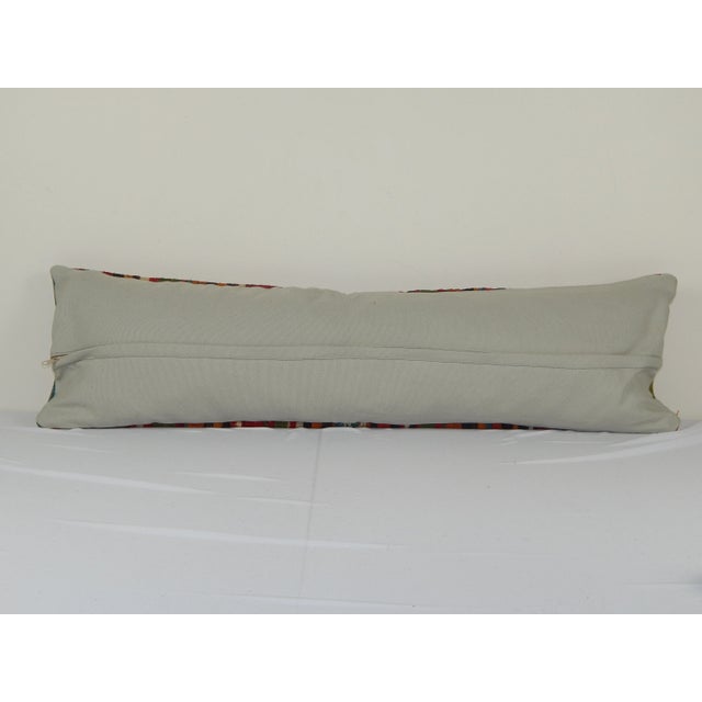 1960s Striped Turkish Kilim Pillow Cover For Sale - Image 5 of 5