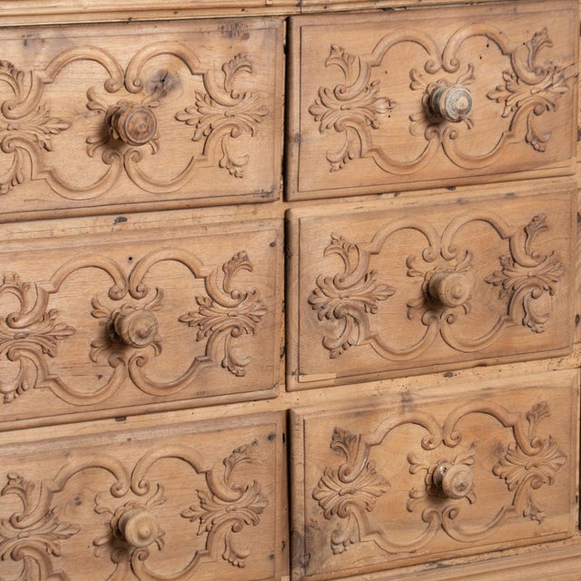 19th Century French Bleached Oak Sideboard Buffet With 14 Drawers For Sale - Image 13 of 18