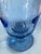 Realism 1930's American Engraved Cut Glass Cornflower Blue Pedestal Floral Vase For Sale - Image 3 of 11