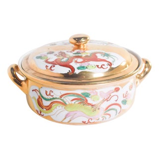 Chinese Porcelain Pot with Two Handles, 1920 For Sale