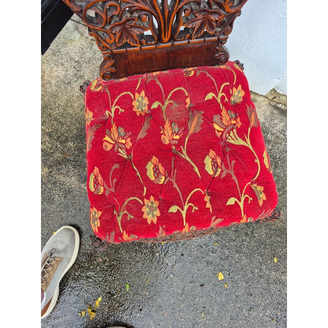 Antique Anglo Indian Low Meditation Chair For Sale In West Palm - Image 6 of 10