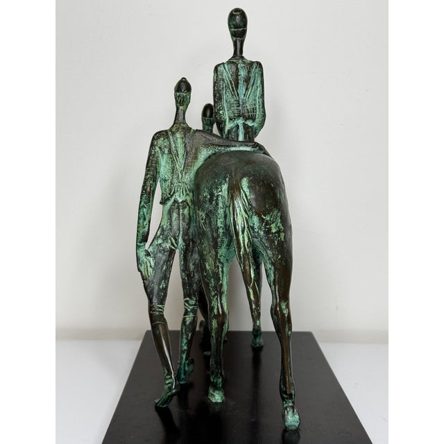 Bronze Race Horse & Jockey Group With Stable Hands Sculpture Attributed Carybé For Sale - Image 4 of 12
