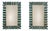 Sculptural Turquoise Murano Glass and Brass Mirrors, 2000s, Set of 2 For Sale