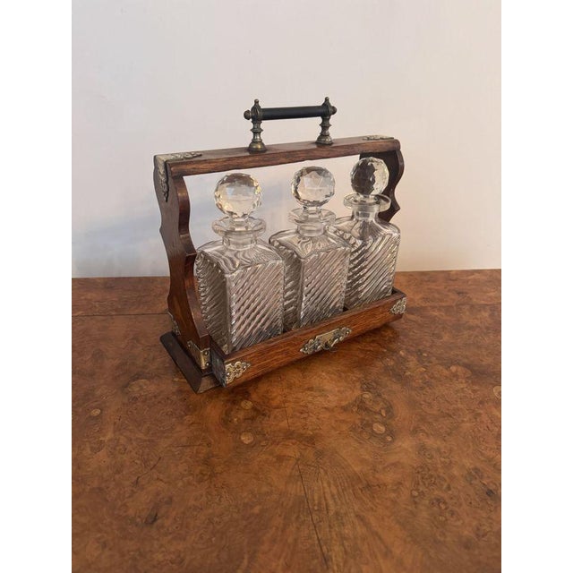 Antique Victorian Tantalus, 1880, Set of 4 For Sale - Image 3 of 7