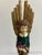 Vintage Carved Angel Figurine With Gold Feathered Wings and Painted Floral Bouquet For Sale In Oklahoma City - Image 6 of 12