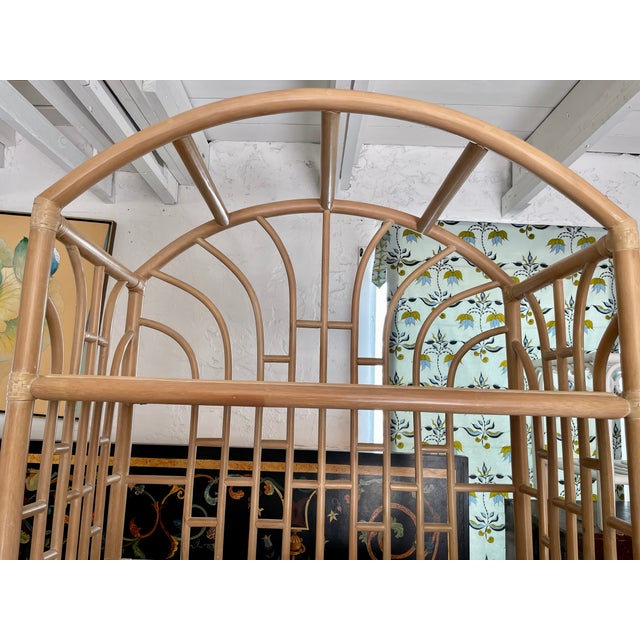 Boho Chic Pencil Reed Arch Top Etagere With Lower Chairish