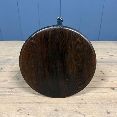 Wood Black Stool with Dark Wooden Seat from Rowac, 1940s For Sale - Image 7 of 14