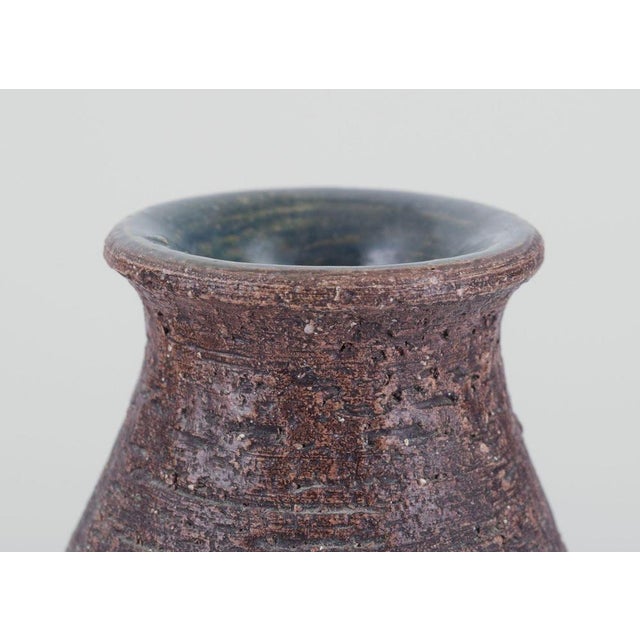 Bitossi Large Vase in Rimini Blue Glazed Ceramic by Aldo Londi for Bitossi, Italy, 1960s For Sale - Image 4 of 8