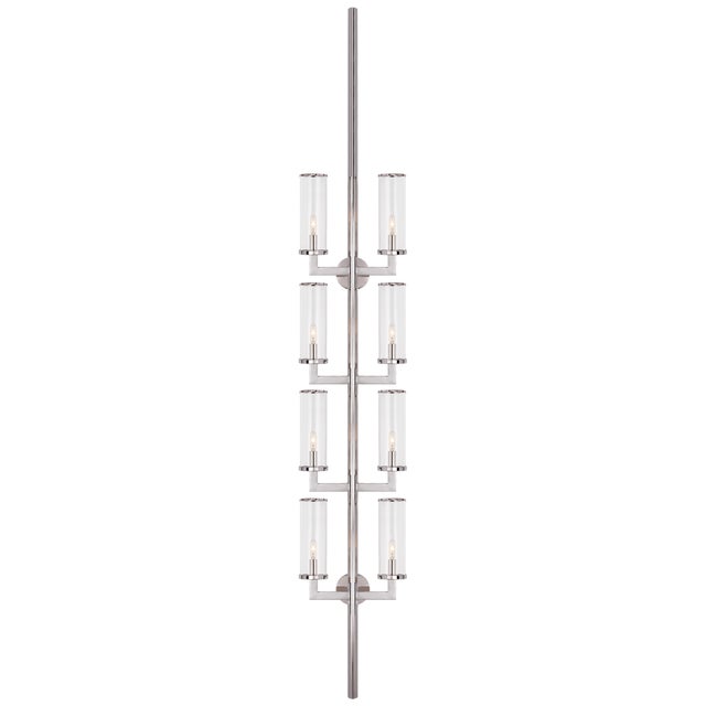 Liaison Statement Sconce in Polished Nickel with Clear Glass Designer: Kelly Wearstler Height: 84.25" Extension: 5.25"...