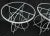 Mid 20th Century Pair of Midcentury Ice Cream Style Round Folding Cafe Tables Glass Tops For Sale - Image 5 of 11