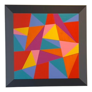 Stanley Dean Edwards Abstract Geometric Painting For Sale