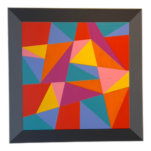 Stanley Dean Edwards Abstract Geometric Painting
