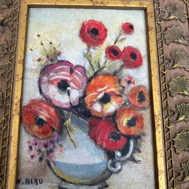 1970’s original impressionist still life flower painting. Signed and framed. Measures 4x6 or 7x9 framed. Check out my shop...
