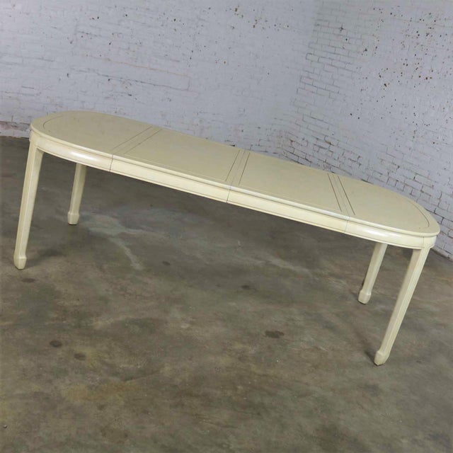 White Fine Furniture Asian Ming Chinoiserie Style Off White Lacquer