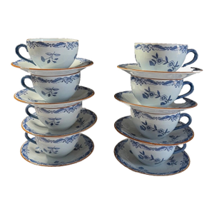 1950s Rorstrand Ostinda Sweden Set of 8 Cup and Saucer - 16 pcs