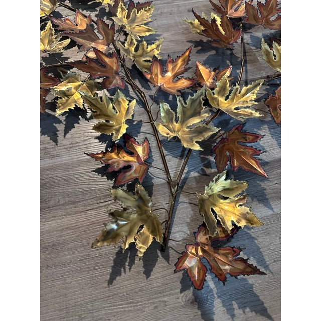 1982 Torch-Cut Metal Leaf Sculpture — 53” - Signed For Sale In Dallas - Image 6 of 17