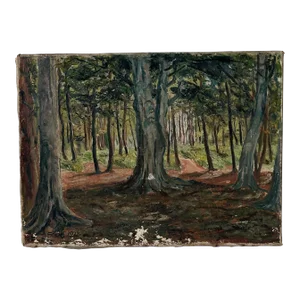 Early 20th Century Signed French Landscape Oil Painting