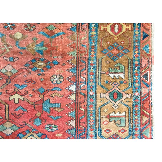 Tribal Early 20th Century Persian Heriz Rug For Sale - Image 3 of 15