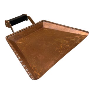 Antique Copper Tray Crafted by Sternauware New York Silent Butler For Sale