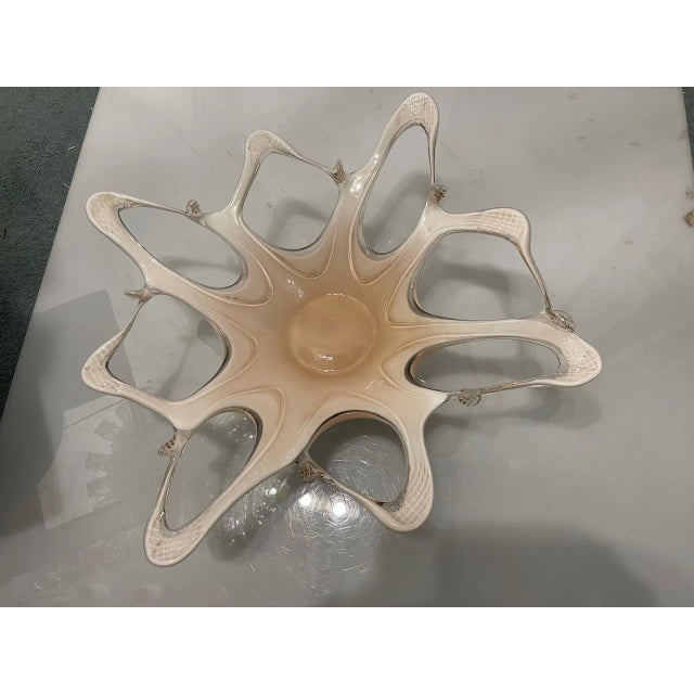 Murano Art Glass Bowl with Fruit Stand, 1970s For Sale - Image 4 of 11