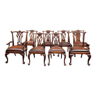 2000s Theodore Alexander Chippendale Chairs- Set of 8 For Sale