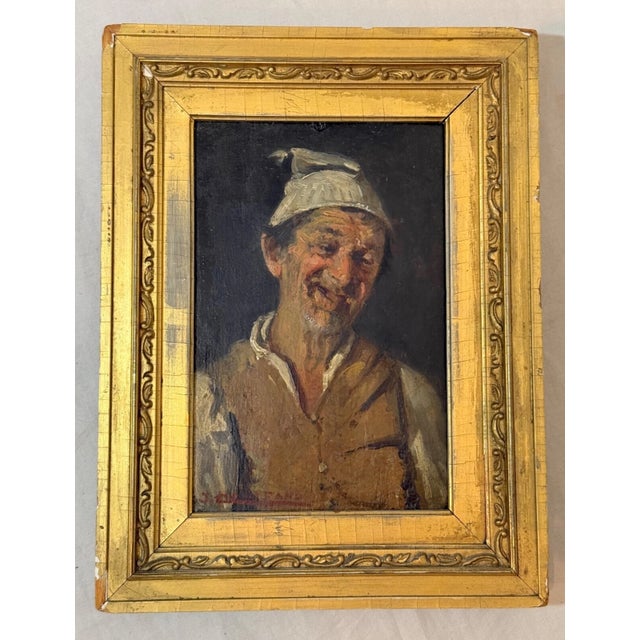 Antique 19th Century Original John Edmund Califano Oil Painting Man Portrait For Sale In New York - Image 6 of 12
