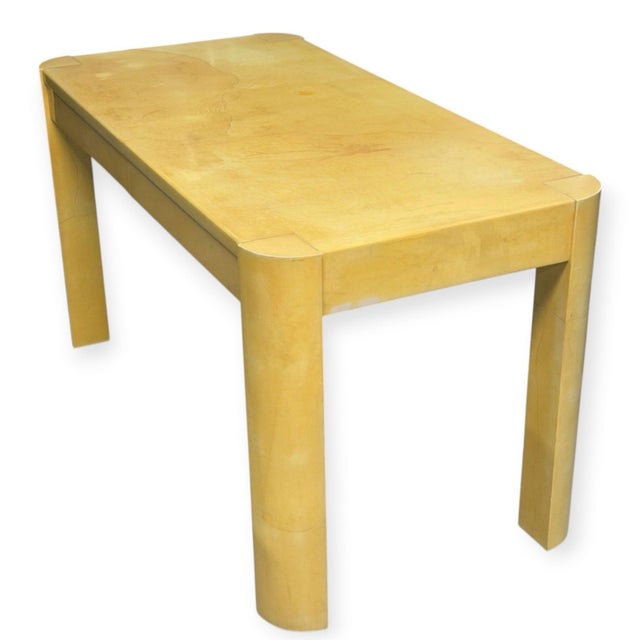 Mid-Century Modern Karl Springer Goatskin Desk c.1970 For Sale - Image 3 of 9