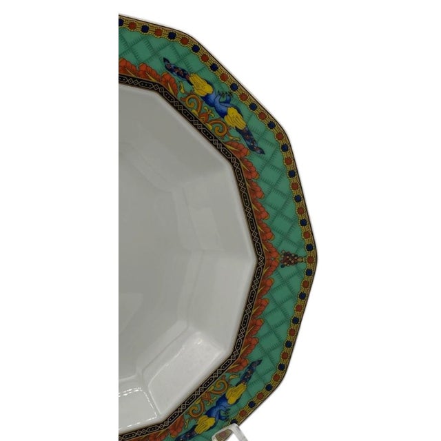 1990s Gianni Versace for Rosenthal "Le Voyage De Marco Polo" Rim Soup Bowl - Discontinued For Sale - Image 5 of 6