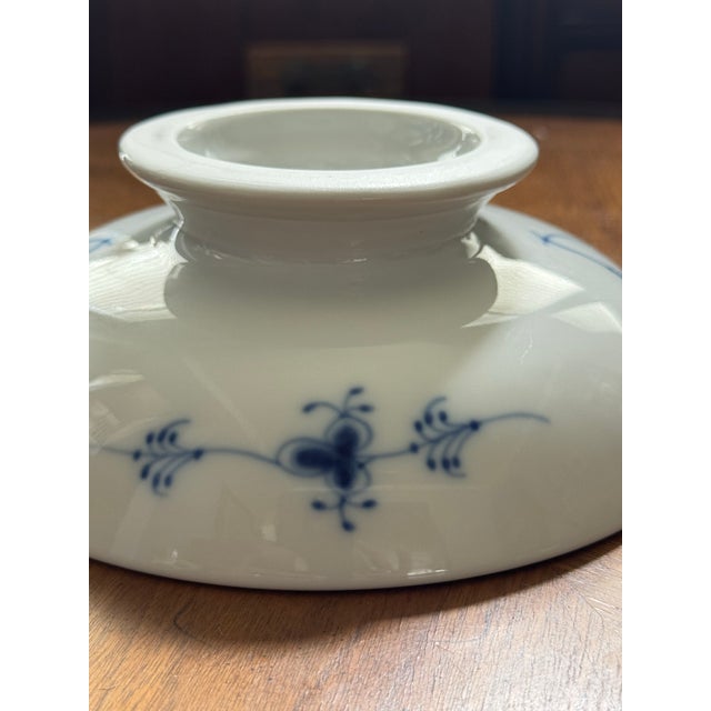 1970s Royal Copenhagen Blue Fluted Plain Footed Compote Bowl - No. 1/18 For Sale - Image 9 of 11