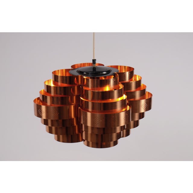 Mid-Century Modern Copper Pendant Lamp, 1970s For Sale - Image 3 of 7