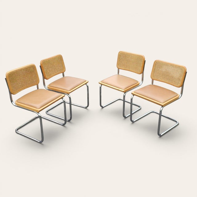 1970s Set of Four Cesca Dining Chairs, Attributed to Marcel Breuer For Sale - Image 11 of 12