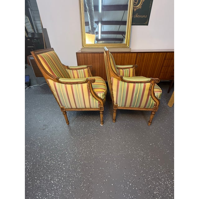 Hancock & Moore Louis XVI Upholstered Armchairs For Sale In Baton Rouge - Image 6 of 12