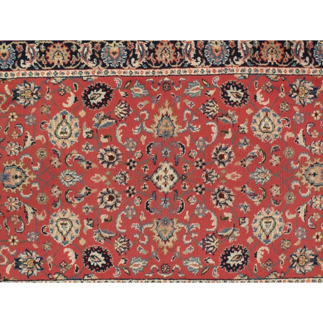 Kashan designed, hand-knotted rug. Lamb's Wool on a Cotton Foundation This rug has a dense, soft pile, and excellent...