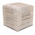 2020s Handmade Cowhide Leather Ottoman Pouf 18x18x18 in Neutral Textured Patchwork For Sale - Image 5 of 10